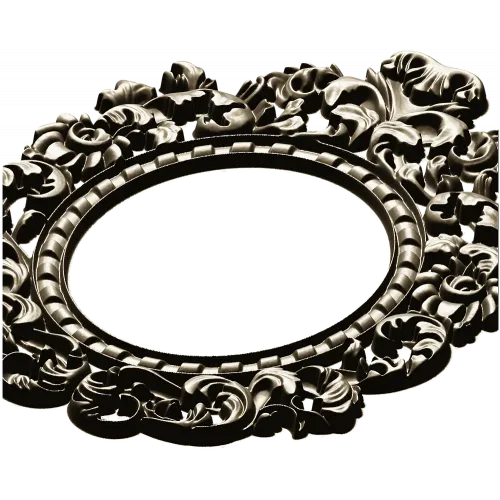 Ornamental Baroque Oval Frame STL for CNC Milling