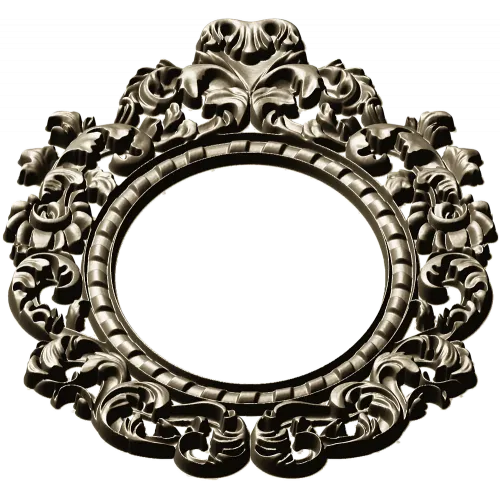 Ornamental Baroque Oval Frame STL for CNC Milling
