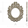 Ornamental Baroque Oval Frame STL for CNC Milling