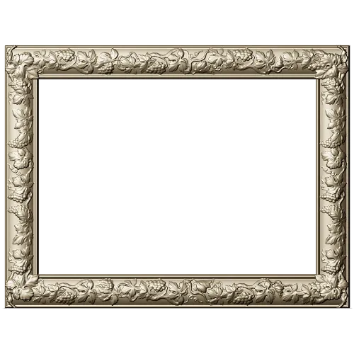 Baroque Vine Frame - ornamental STL 3D model for CNC