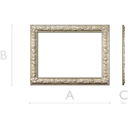Baroque Vine Frame - ornamental STL 3D model for CNC