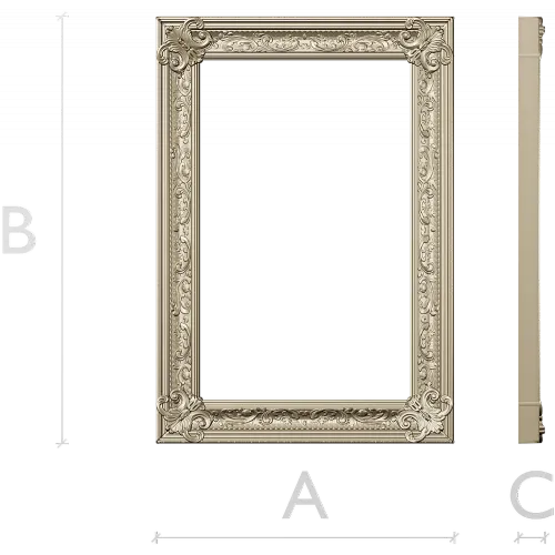 Baroque Acanthus Frame STL for CNC