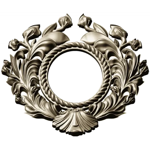 Ornate Acanthus Oval Frame - 3D STL for CNC