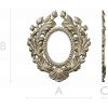 Ornate Acanthus Oval Frame - 3D STL for CNC