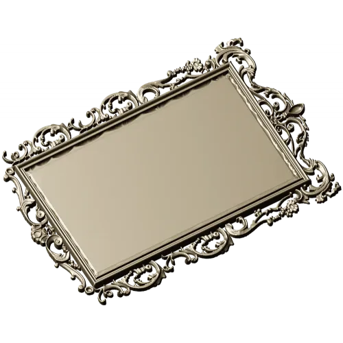Ornate Rectangular Frame STL 3D Model for CNC