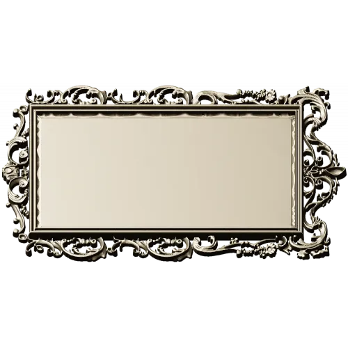 Ornate Rectangular Frame STL 3D Model for CNC