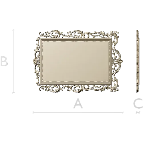 Ornate Rectangular Frame STL 3D Model for CNC