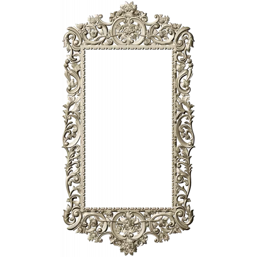Ornate Rococo Frame STL for CNC Router and Wood Carving