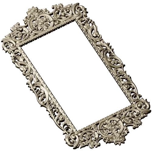 Ornate Rococo Frame STL for CNC Router and Wood Carving