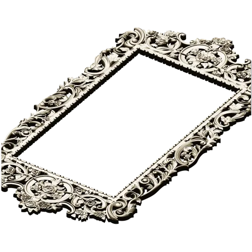 Ornate Rococo Frame STL for CNC Router and Wood Carving