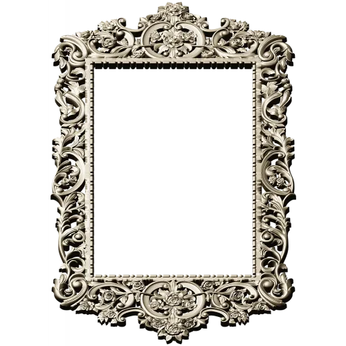 Ornate Rococo Frame STL for CNC Router and Wood Carving