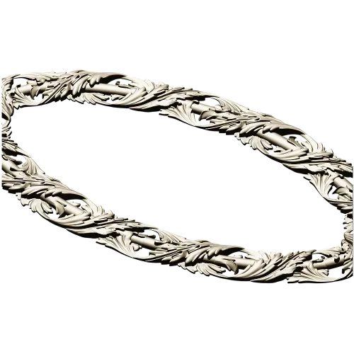 Ornate Acanthus Oval Frame - STL 3D Model for CNC