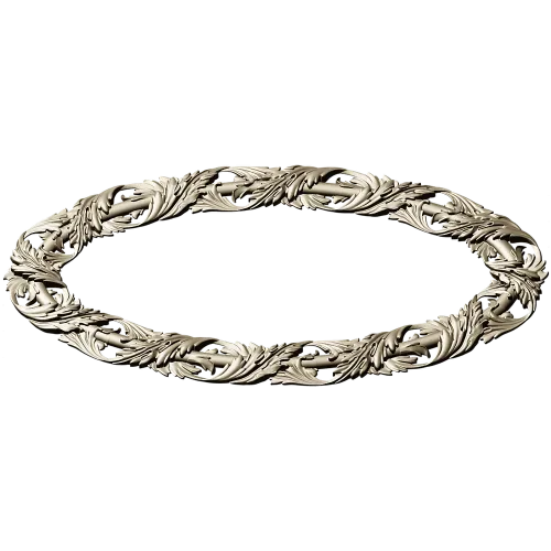 Ornate Acanthus Oval Frame - STL 3D Model for CNC