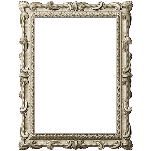 Baroque Ornamental Frame STL for CNC Milling