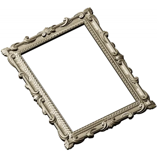 Baroque Ornamental Frame STL for CNC Milling