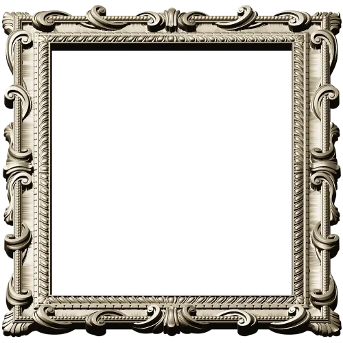 Baroque Ornamental Frame STL for CNC Milling