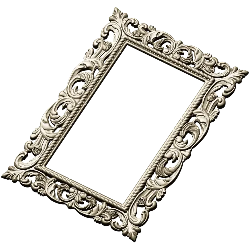 Ornate Rococo Rectangular Frame STL for CNC