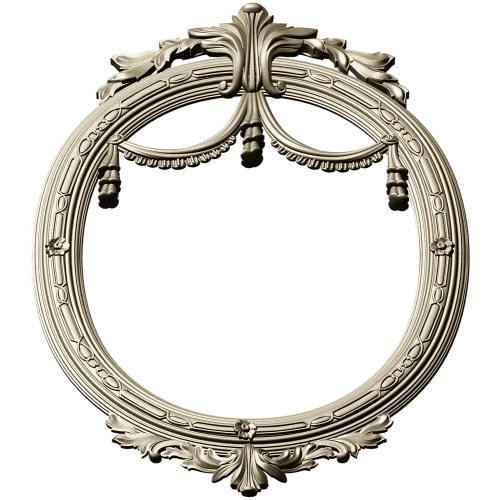 Резная овальная рама с драпировкой