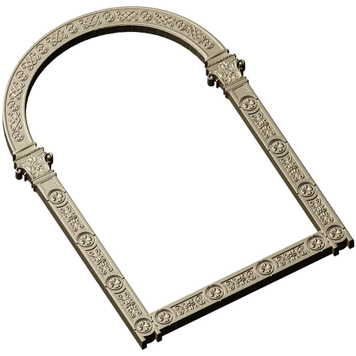 Rosette Arch - ornamental arched frame STL 3D model for CNC