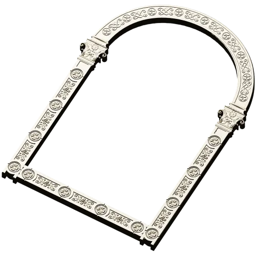 Rosette Arch - ornamental arched frame STL 3D model for CNC
