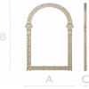 Rosette Arch - ornamental arched frame STL 3D model for CNC