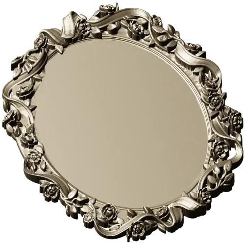 Ornate Oval Frame 3D Model STL for CNC