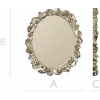 Ornate Oval Frame 3D Model STL for CNC