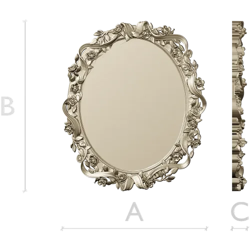 Ornate Oval Frame 3D Model STL for CNC