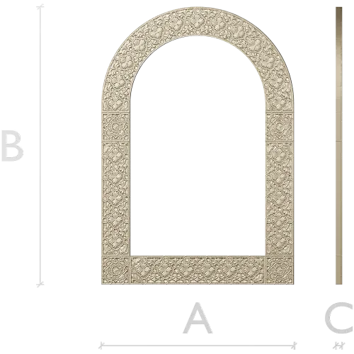 Ornate Arched Frame STL for CNC Milling