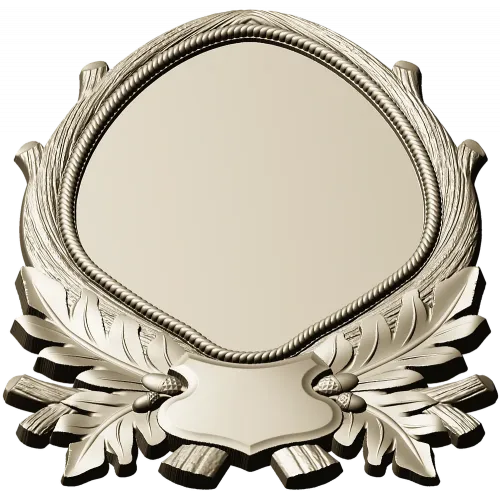 Ornate Laurel Cartouche - STL 3D Model for CNC