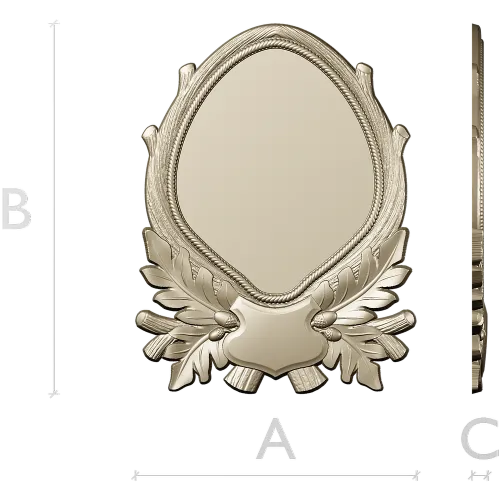 Ornate Laurel Cartouche - STL 3D Model for CNC