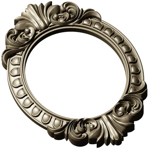 Ornate Oval Frame STL 3D Model for CNC Milling
