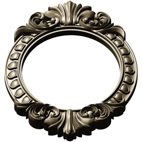 Ornate Oval Frame STL 3D Model for CNC Milling
