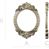Ornate Oval Frame STL 3D Model for CNC Milling