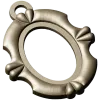 Ornate Oval Pendant Frame - STL 3D model for CNC