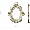 Ornate Oval Pendant Frame - STL 3D model for CNC