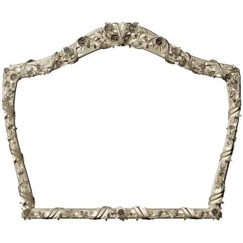Rosette Crest Decorative Frame STL for CNC