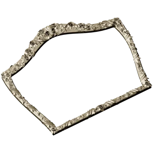 Rosette Crest Decorative Frame STL for CNC