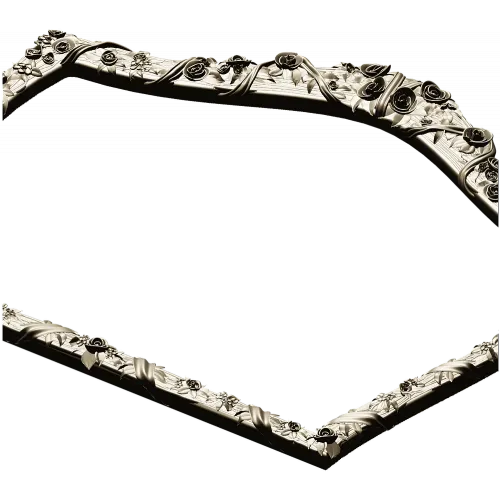 Rosette Crest Decorative Frame STL for CNC