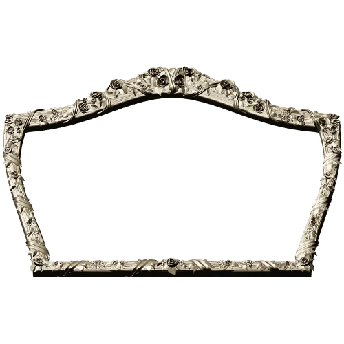 Rosette Crest Decorative Frame STL for CNC