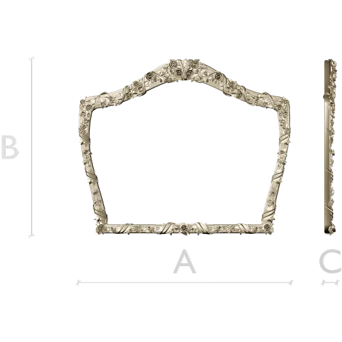 Rosette Crest Decorative Frame STL for CNC