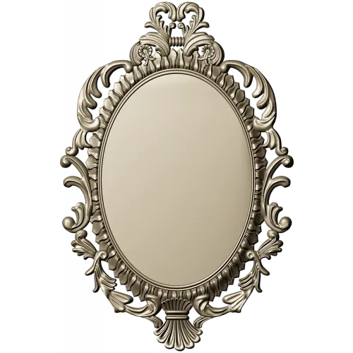 Ornate Oval Rococo Frame STL for CNC