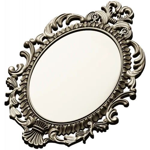 Ornate Oval Rococo Frame STL for CNC