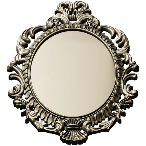 Ornate Oval Rococo Frame STL for CNC