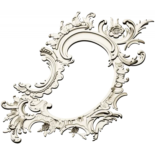 Rococo Oval Decorative Frame STL for CNC