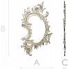 Rococo Oval Decorative Frame STL for CNC