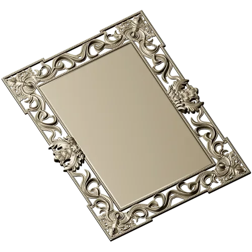Ornate Rococo Rectangular Frame STL for CNC Routers