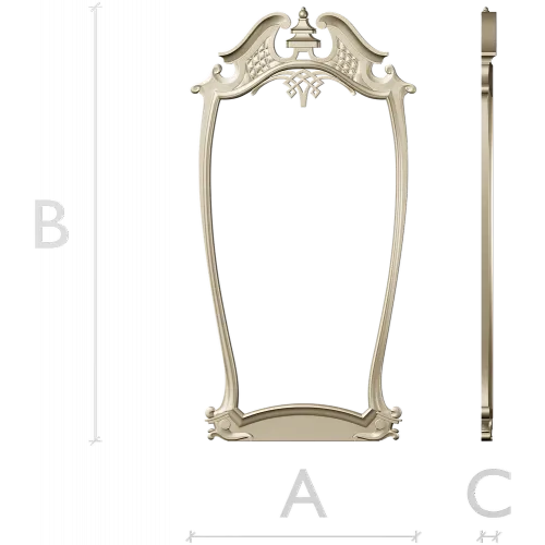 Ornate Rococo Frame STL for CNC Routing