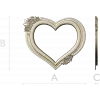Heart Frame with Rose Clusters - STL 3D Model for CNC