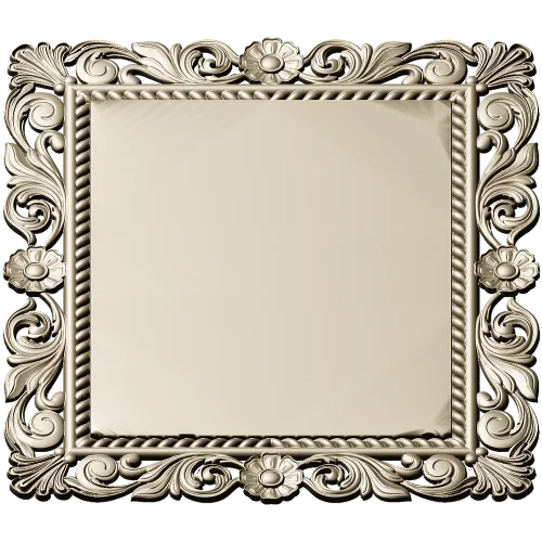 Ornate Baroque Frame STL for CNC